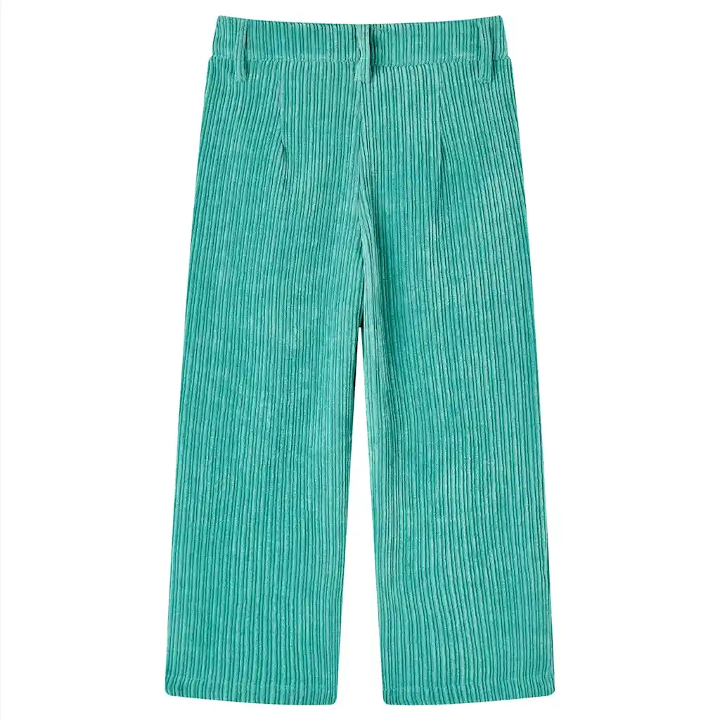 Pantaloni per Bambini in Velluto a Coste Verde Menta 104 CFW1069088