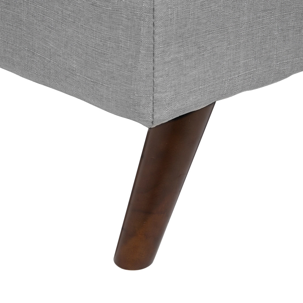 Divano letto grigio 3 posti trapuntato tappezzeria Click Clack Split indietro gambe in metallo