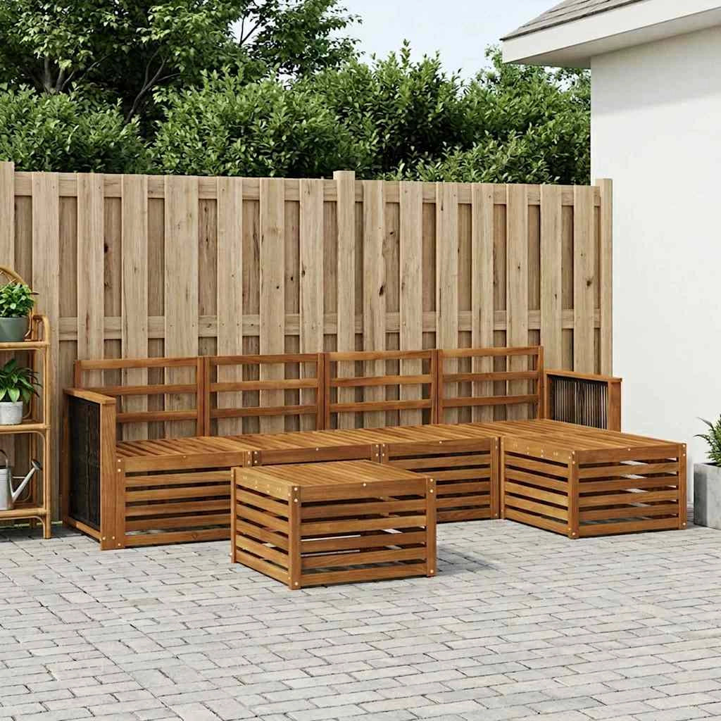 Set di divani da esterno 6 pz Naturale 3384260