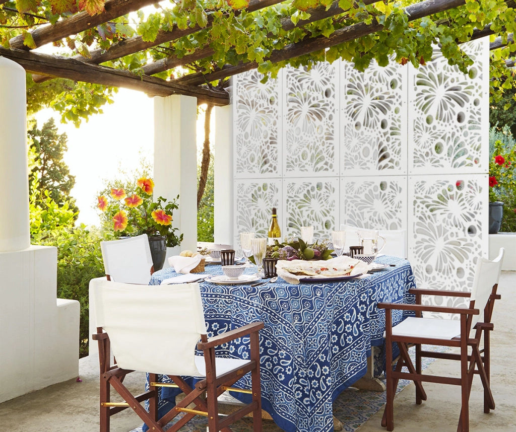 BUTTERFLY - Pannello in PVC traforato - Parasole Misura: 50x150 cm, Colore: bianco