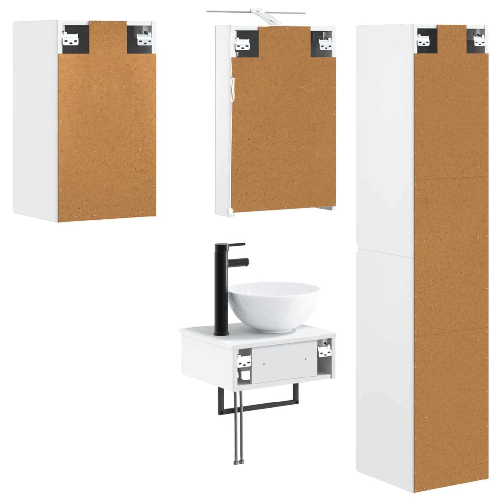 Set di mobili per il bagno 5 pcs Bianco 3407239