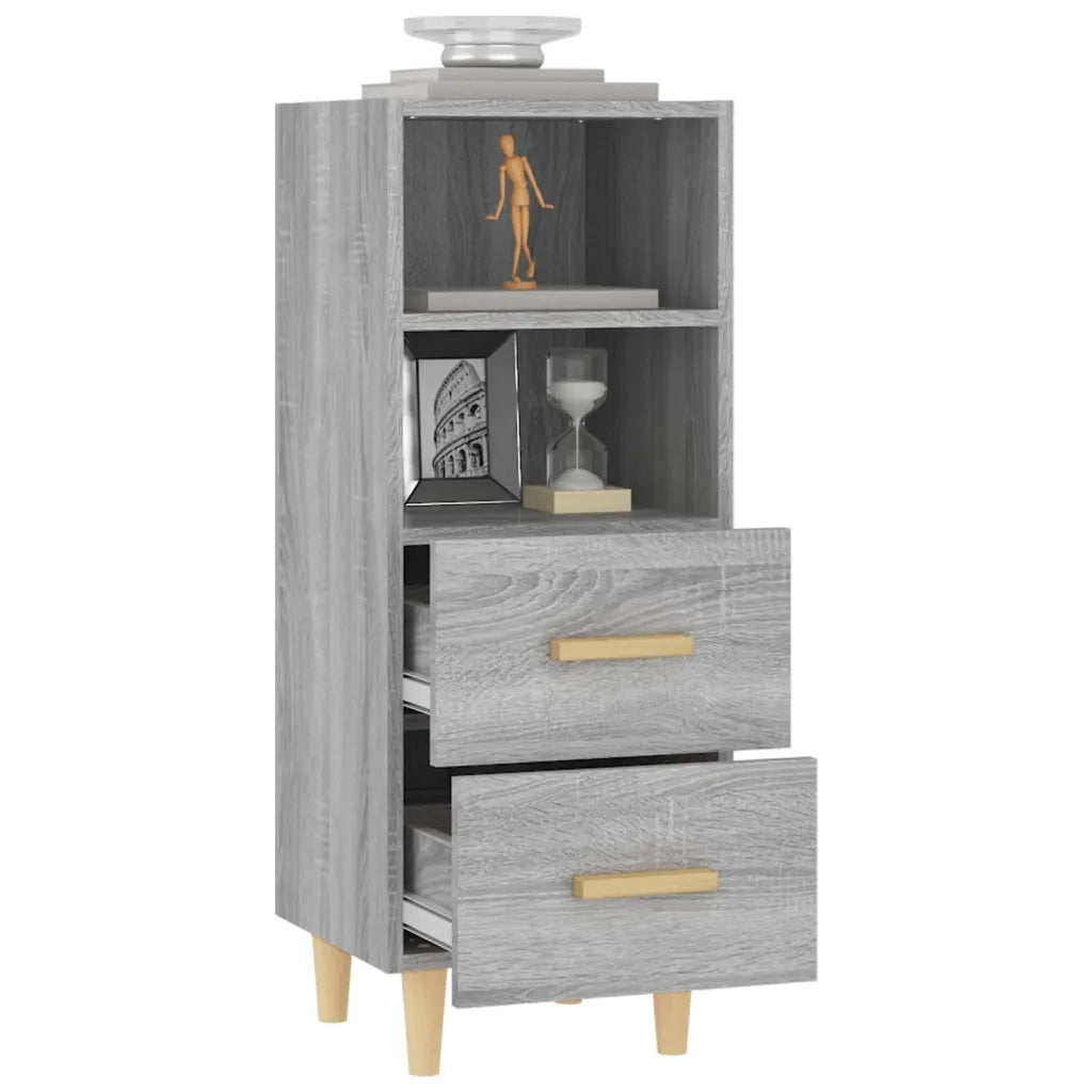 Credenza Grigio Sonoma 34,5x34x90 cm in Legno Multistrato cod mxl 25655