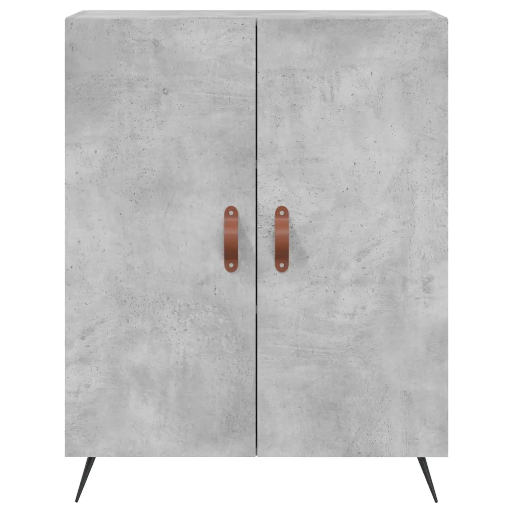 Credenza-Buffet-Armadio da cucina Grigio Cemento 69,5x34x180 cm in Legno Multistrato 566575