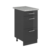 Vicco Mobiletto base per cucina Antracite lucido 40 cm PL Marmo
