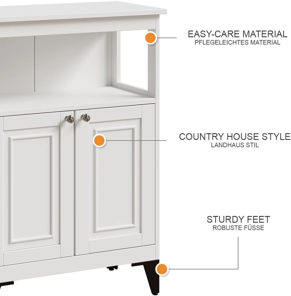 mobiletto bagno Vanity, Bianco, 60 x 85 cm, per la conservazione di articoli da bagno e asciugamani