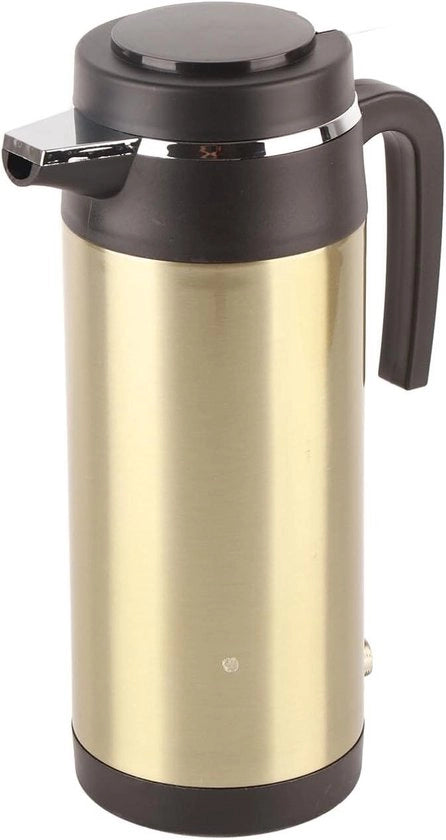Autowaterkoker elettrico in acciaio inossidabile 12V 1200 ml - Ciotola per viaggio con indicatore luminoso - Utilizzo in viaggio - Famiglie - 28 x 10 cm