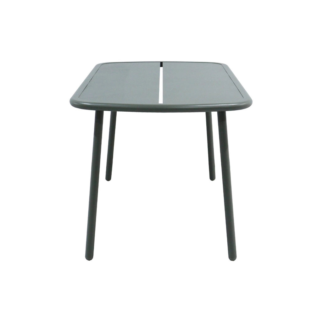 Tavolo da giardino in alluminio, 4-6 posti, verde kaki