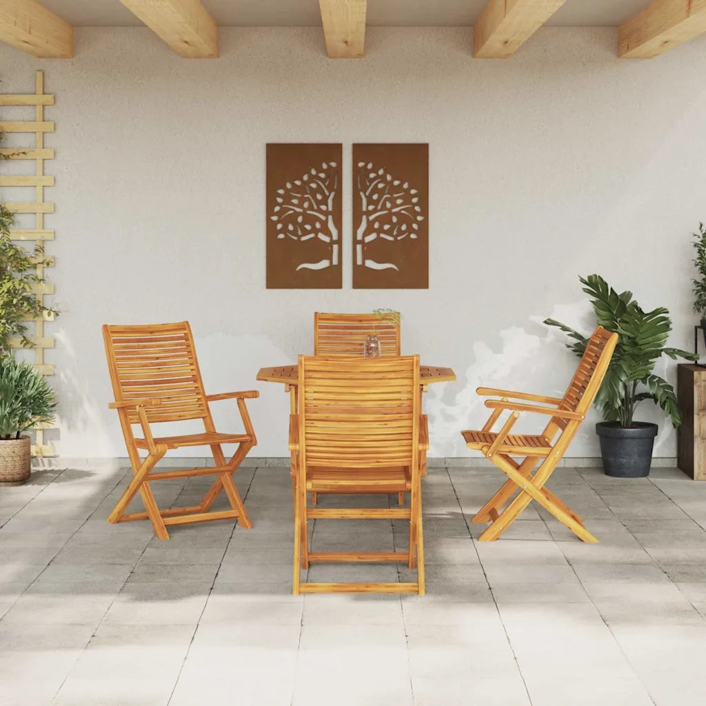 Set da Pranzo per Giardino 5 pcs Marrone 3375705