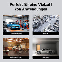 Avvolgitubo automatico per aria compressa 15 m, avvolgitubo in acciaio, 17 bar, con supporto girevole a 180°