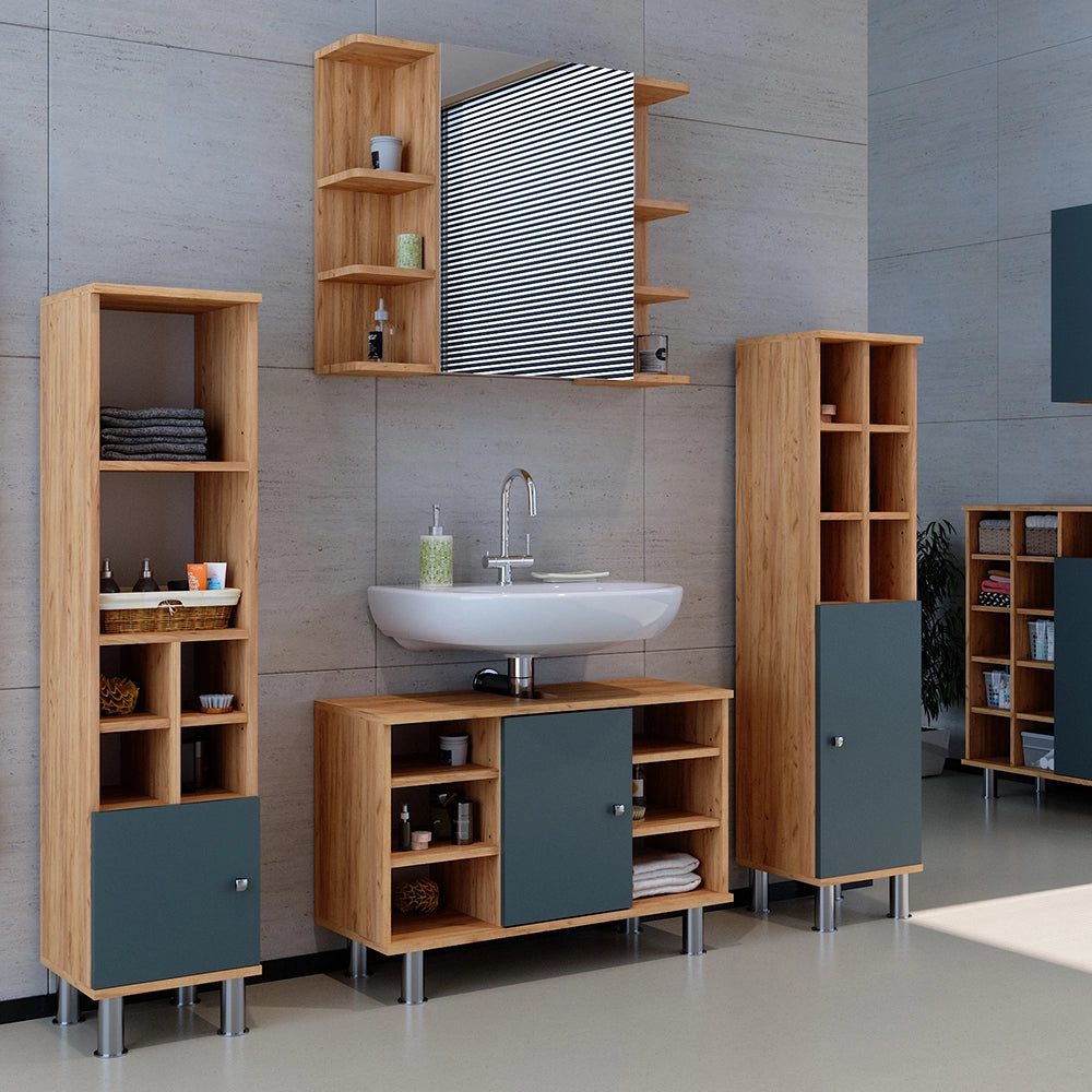 Mobiletto bagno Fynn Verde 30 x 130.6 cm porta grande Vicco