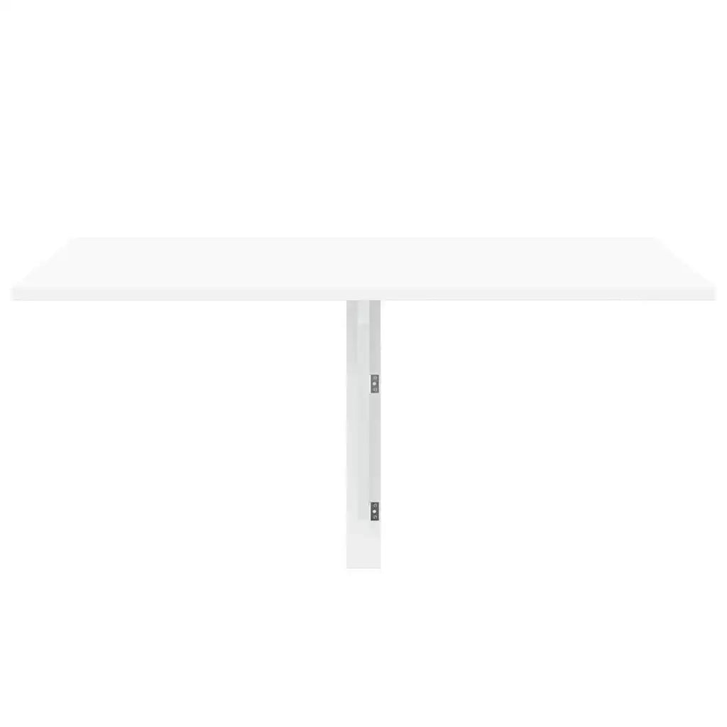Tavolino Muro Pieghevole Bianco Lucido 100x60x56 cm Multistrato 342649