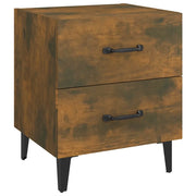 Comodino | Armadio da Notte | Mobiletto da notte Rovere Fumo 40x35x47,5 cm