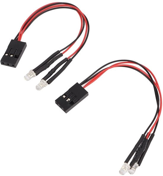 Accessori per modelli in scala 1/24 1/18 - 2 pezzi - 4 lampadine LED - compatibile con modelli in scala 1/24 1/18 - lunghezza 110 mm