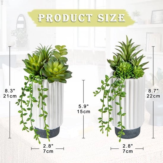 Due piante artificiali, pianta decorativa in vaso alto, eucalipto pendente, piante di cuori in plastica, per camera da letto, soggiorno, ufficio, decorazione #1