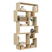 Libreria Casimira, Scaffale da ufficio, Mobile portalibri, Biblioteca, 96x26h169 cm, Quercia