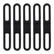 Cinturino per bicicletta in silicone - Multifunzionale - Nero - Accessori per bicicletta - Adatto per mountain bike e biciclette elettriche - 5 pezzi
