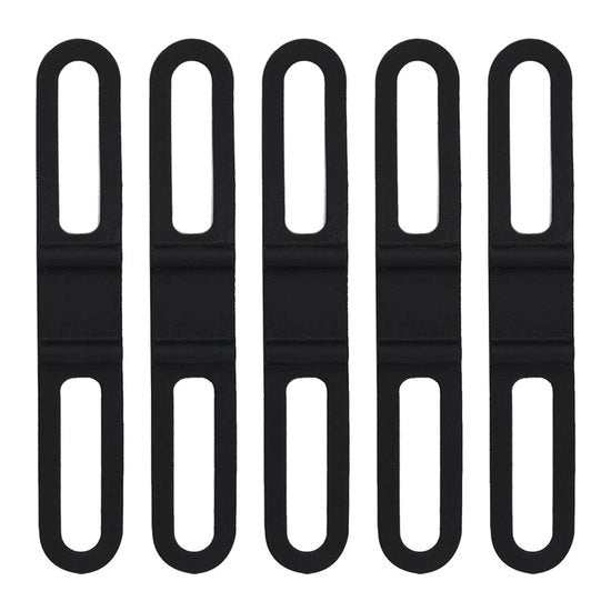 Cinturino per bicicletta in silicone - Multifunzionale - Nero - Accessori per bicicletta - Adatto per mountain bike e biciclette elettriche - 5 pezzi