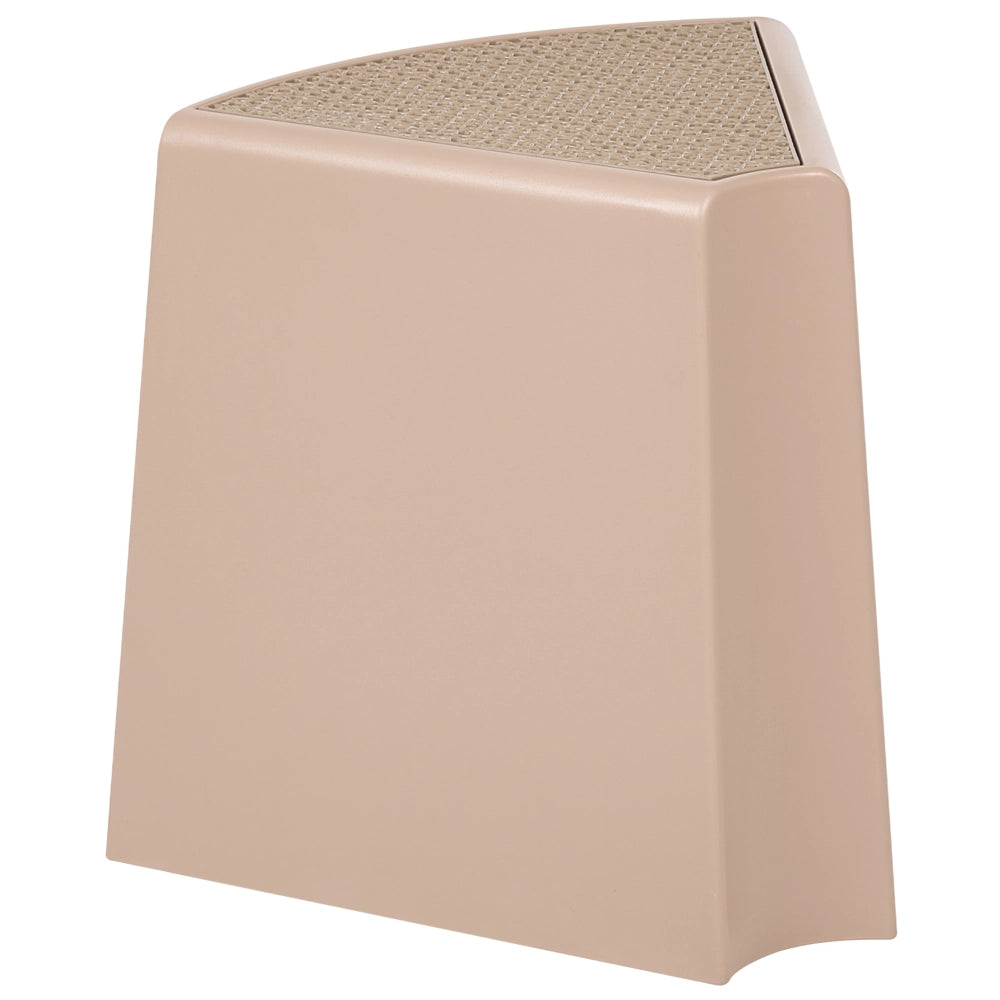 Set da 4 sgabelli da giardino in materiale sintetico beige sedute aggiuntive per patio poggiapiedi impilabili