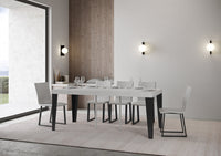 Consolle Allungabile 90-196x40x77 cm in Nobilitato Bianco