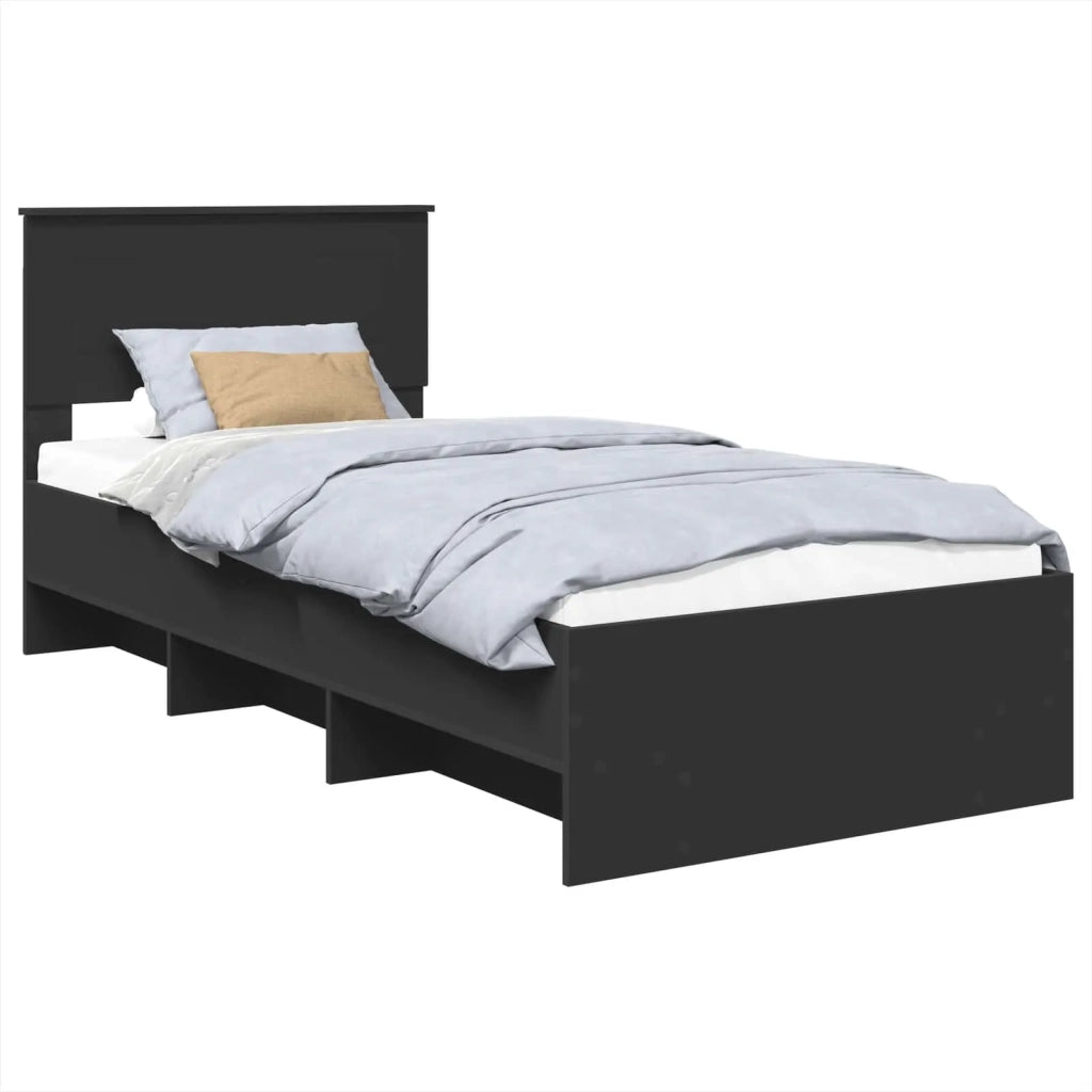 Struttura del letto Nero 90 x 200 cm Legno multistrato