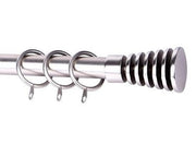 SCORRITENDA BRIXO ETRURIA VORTICE FINITURA ARGENTO BASTONE PER TENDE ARREDO CASA