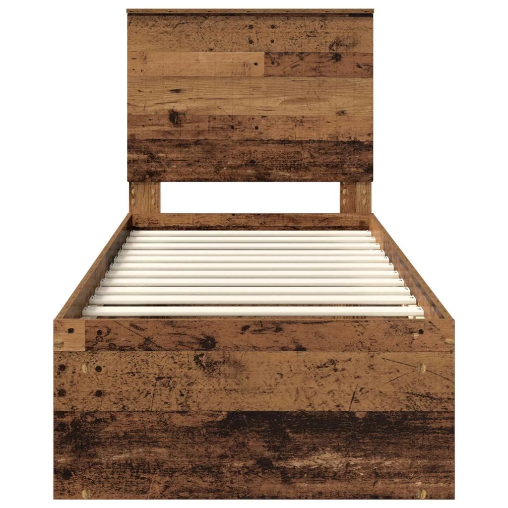Struttura del letto-Giroletto Legno vecchio 75 x 190 cm Pino massello 417766