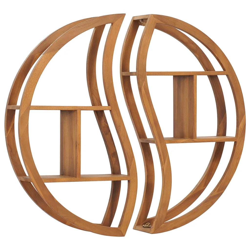 Mensola Yin Yang 100x20x100 cm in Legno Massello di Teak 320772