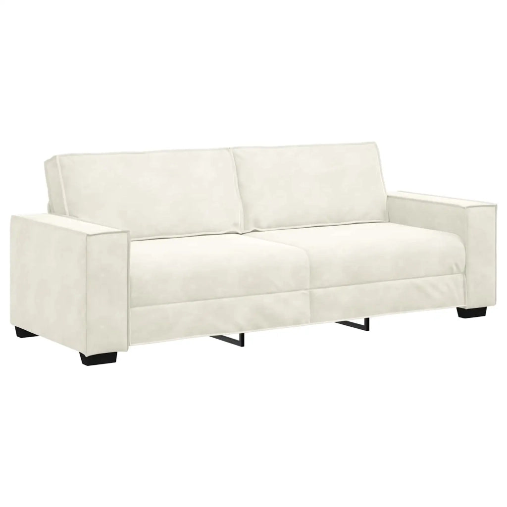 Set di Divani 2 pz con Cuscini Crema in Velluto 3324708