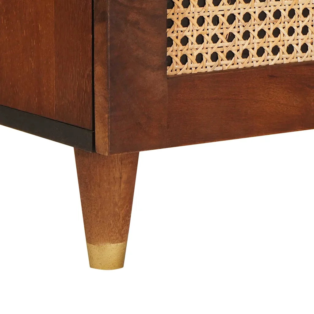Mobile TV Marrone 80 x 33,5 x 46 cm Legno di mango massello 4018897