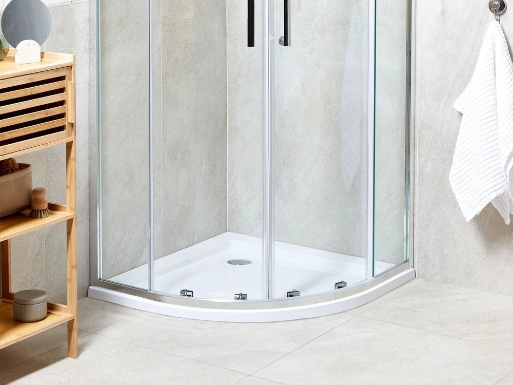 Piatto doccia con scarico Bianco Acrilico ABS Materiale sintetico 80 x 80 x 5 cm Minimalista