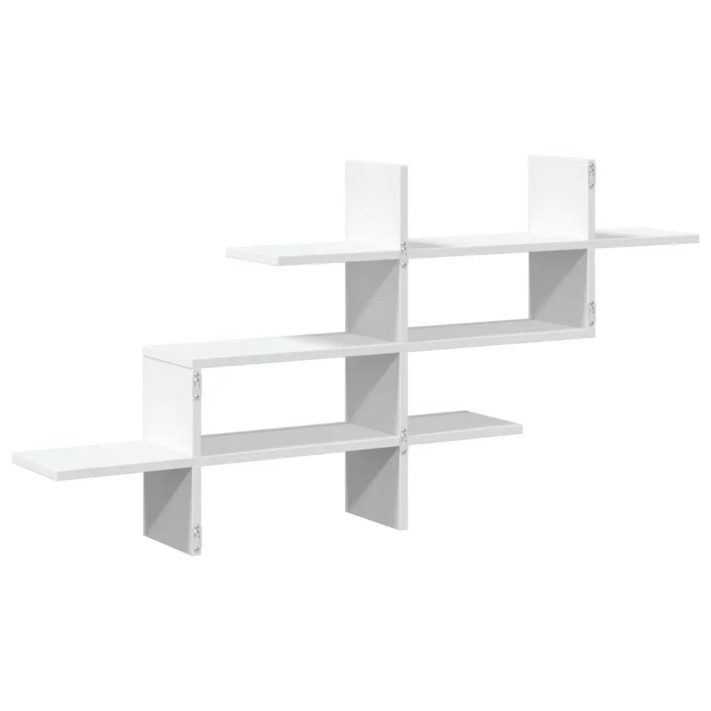Scaffale a Parete Bianco 124,5x18x60,5 cm in Truciolato 853263