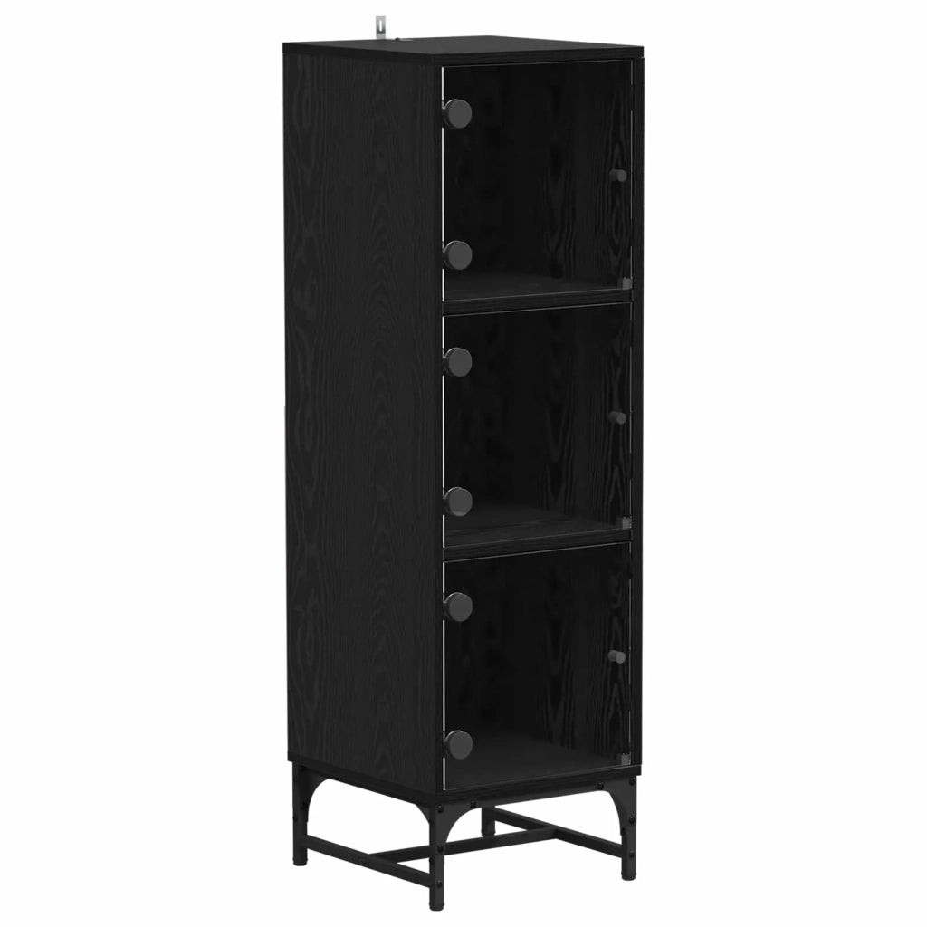 Credenza Rovere Nero 35 x 37 x 117 cm 883539