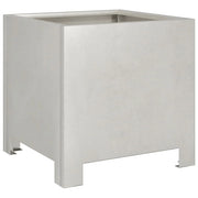 Fioriera rialzata per piante fiori terrazza giardino 30 x 30 x 30 cm acciaio inox argento 02_0037493