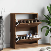 Scarpiera Rovere Marrone 63x24x81 cm in Legno Multistrato