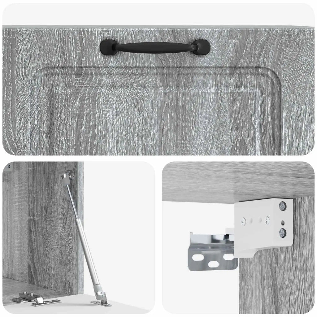 Mobile Porta TV da Muro Grigio Sonoma 78,5 x 31 x 30 cm 899401