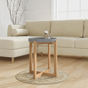 Tavolino Grigio 41x41x48,5cm Legno Multistrato e Massello Pino