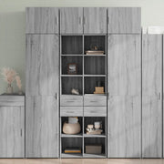 Credenza-Buffet-Armadio da cucina Grigio Sonoma 70x42,5x185 cm in Legno Multistrato 788354