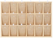 Organizzatore in legno con tessuto di velluto per gioielli - Orecchini/bracciali/colli - Multifunzionale - 12/18 tasche - Borsa da viaggio - Display per gioielli - Organizzatore per gioielli