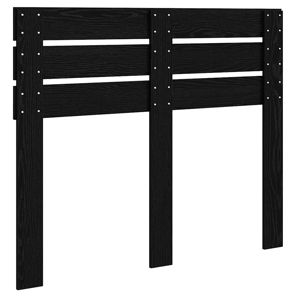 Testiera-Testata-Testiera Decorativa Rovere Nero 120 cm Legno multistrato 204750