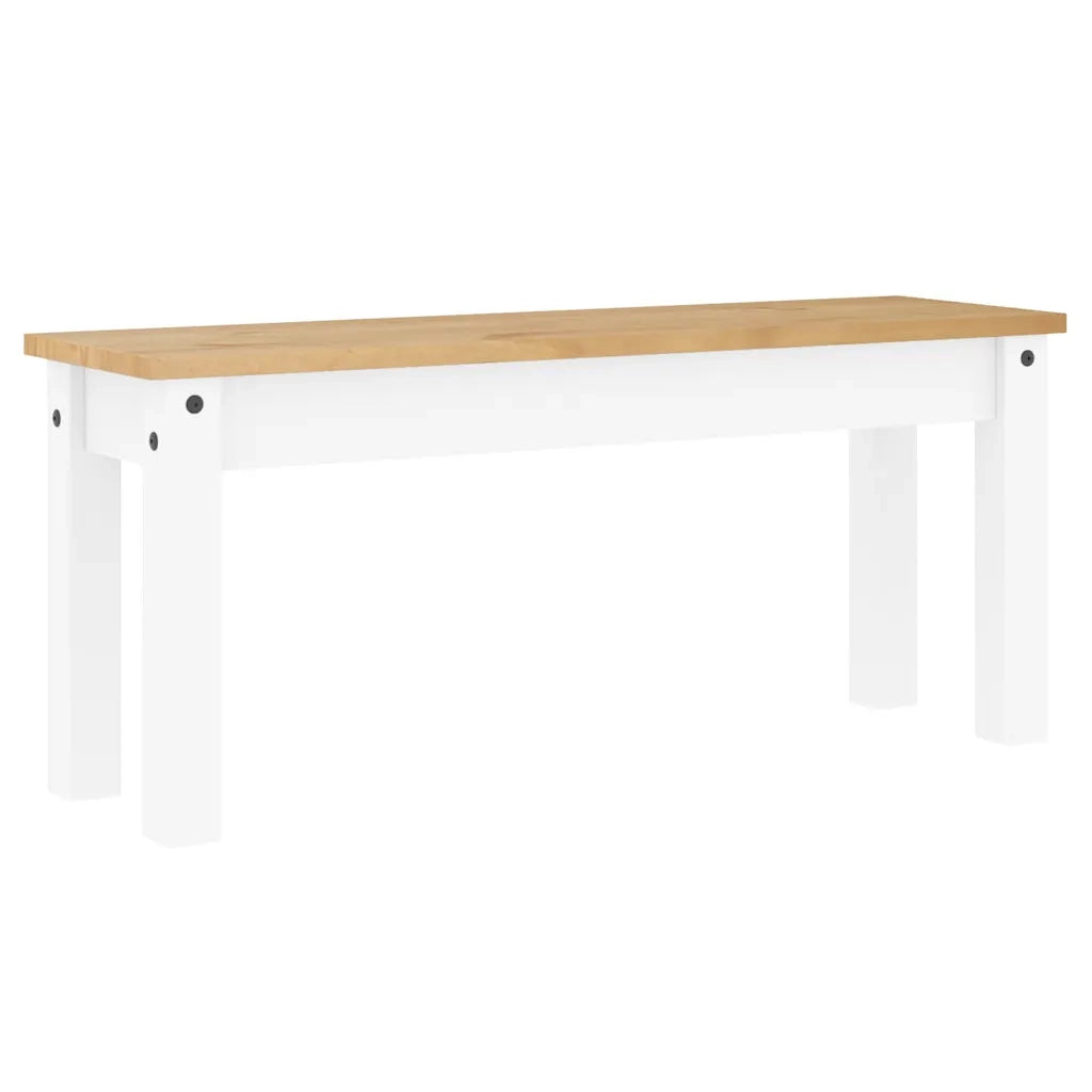 Set da Pranzo 4 pz PANAMA Bianco in Legno Massello di Pino 3345169