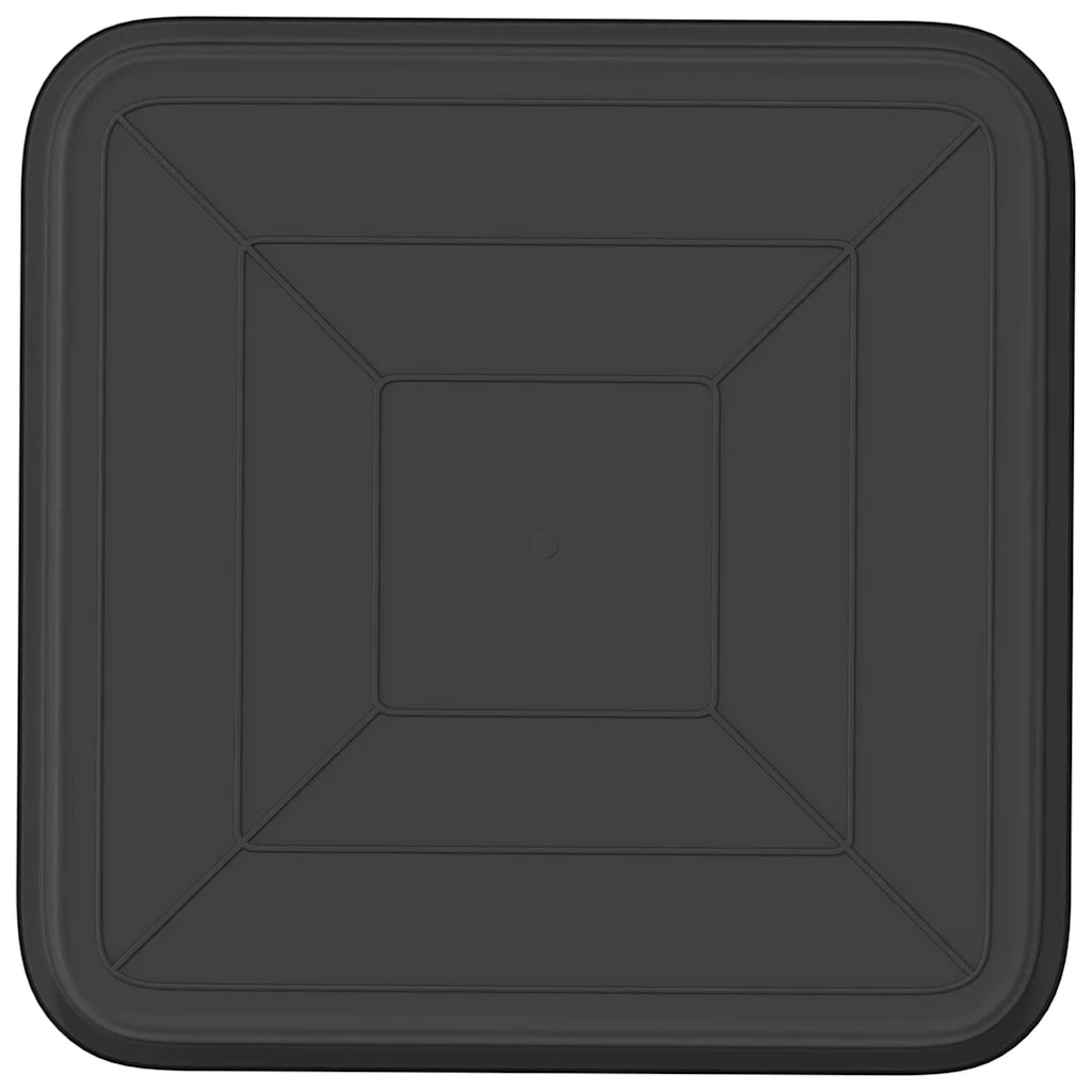 Vassoio Quadrato per Fiori 24 pz Nero 32 x 32 x 2,5 cm CFW8778736