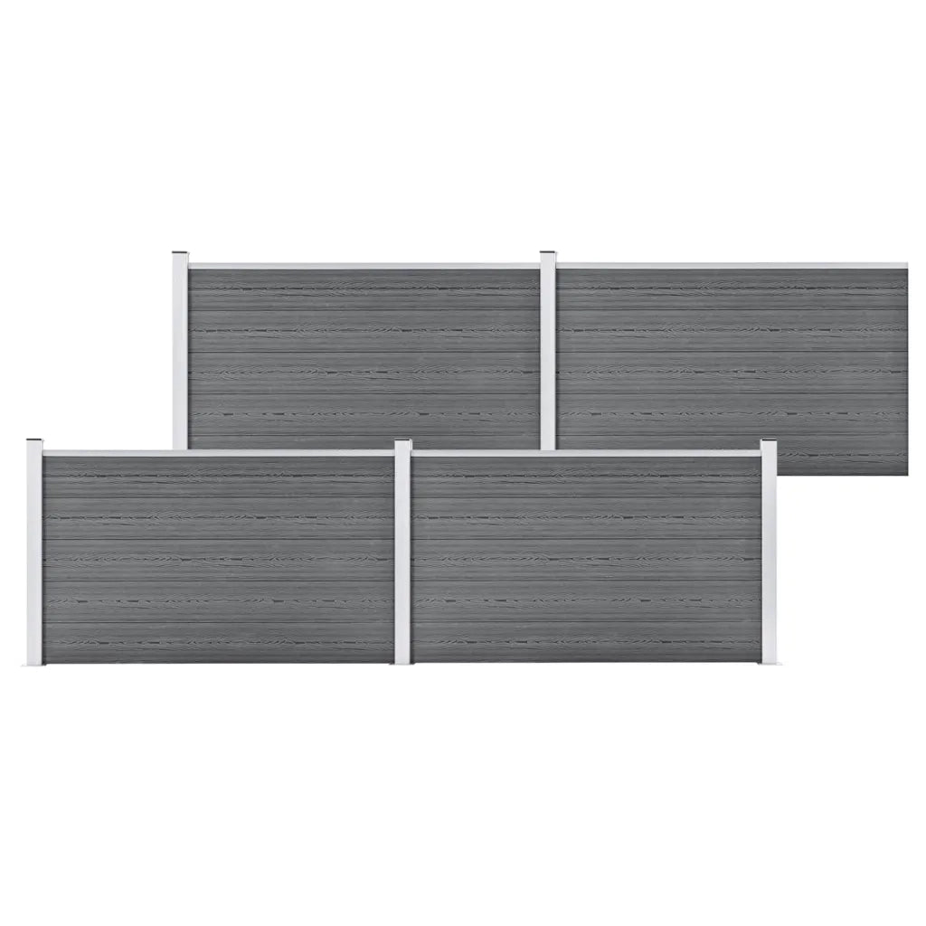 Recinzione da Giardino in WPC 699x106 cm Grigia cod mxl 23385
