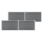 Recinzione da Giardino in WPC 699x106 cm Grigia cod mxl 23385
