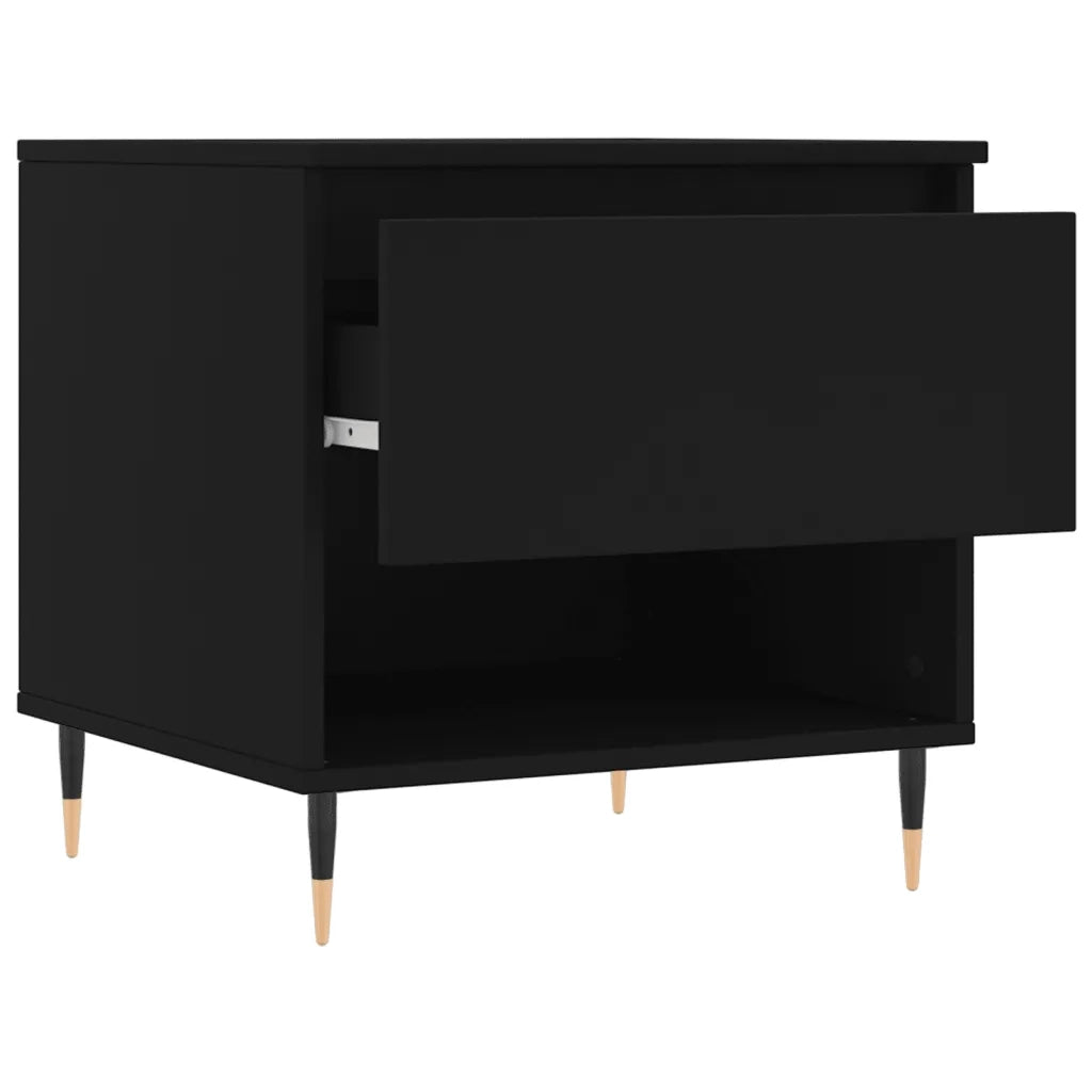 Tavolino da Salotto Nero 50x46x50 cm in Legno Multistrato