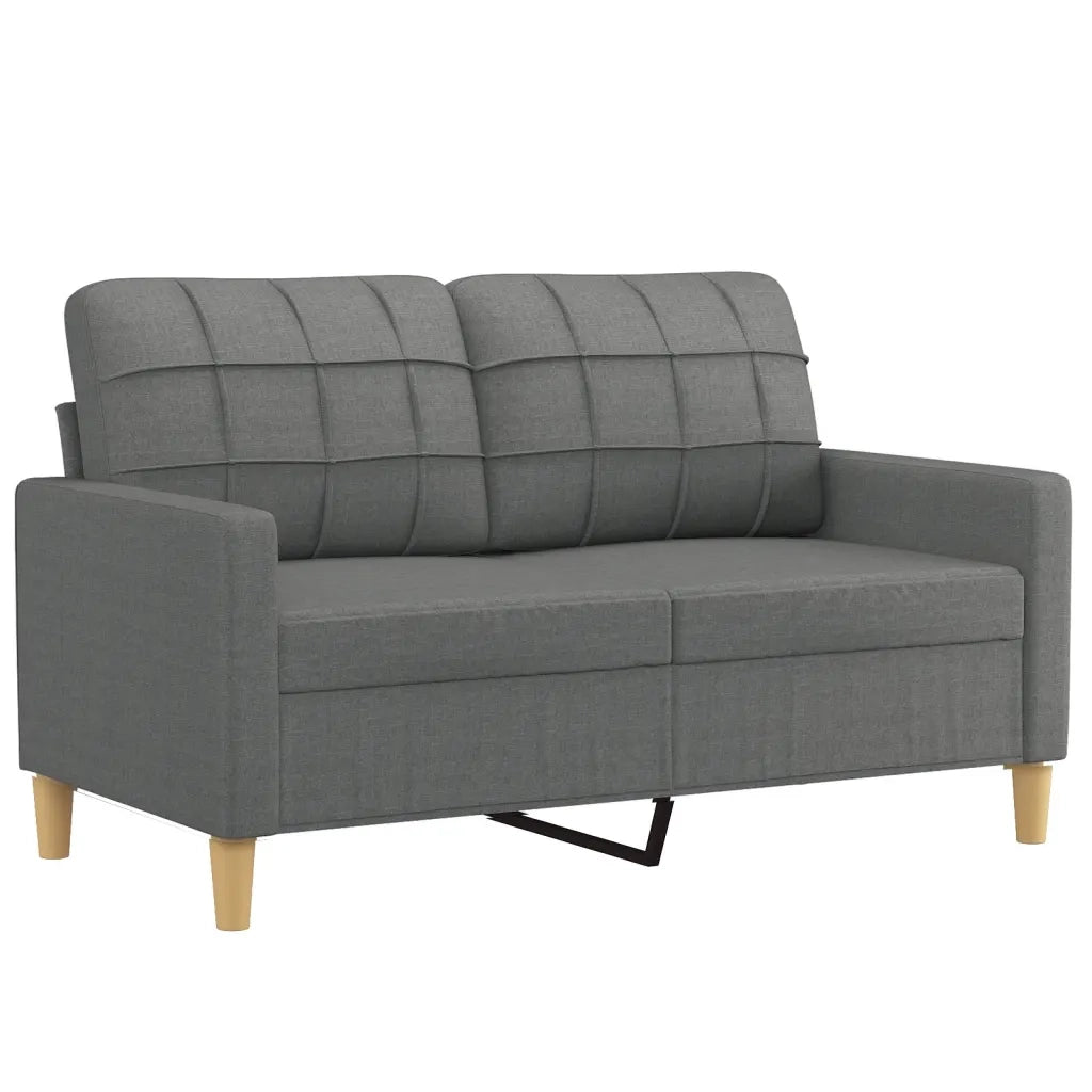 Set di Divani 4 pz con Cuscini Grigio Scuro in Tessuto 3201267