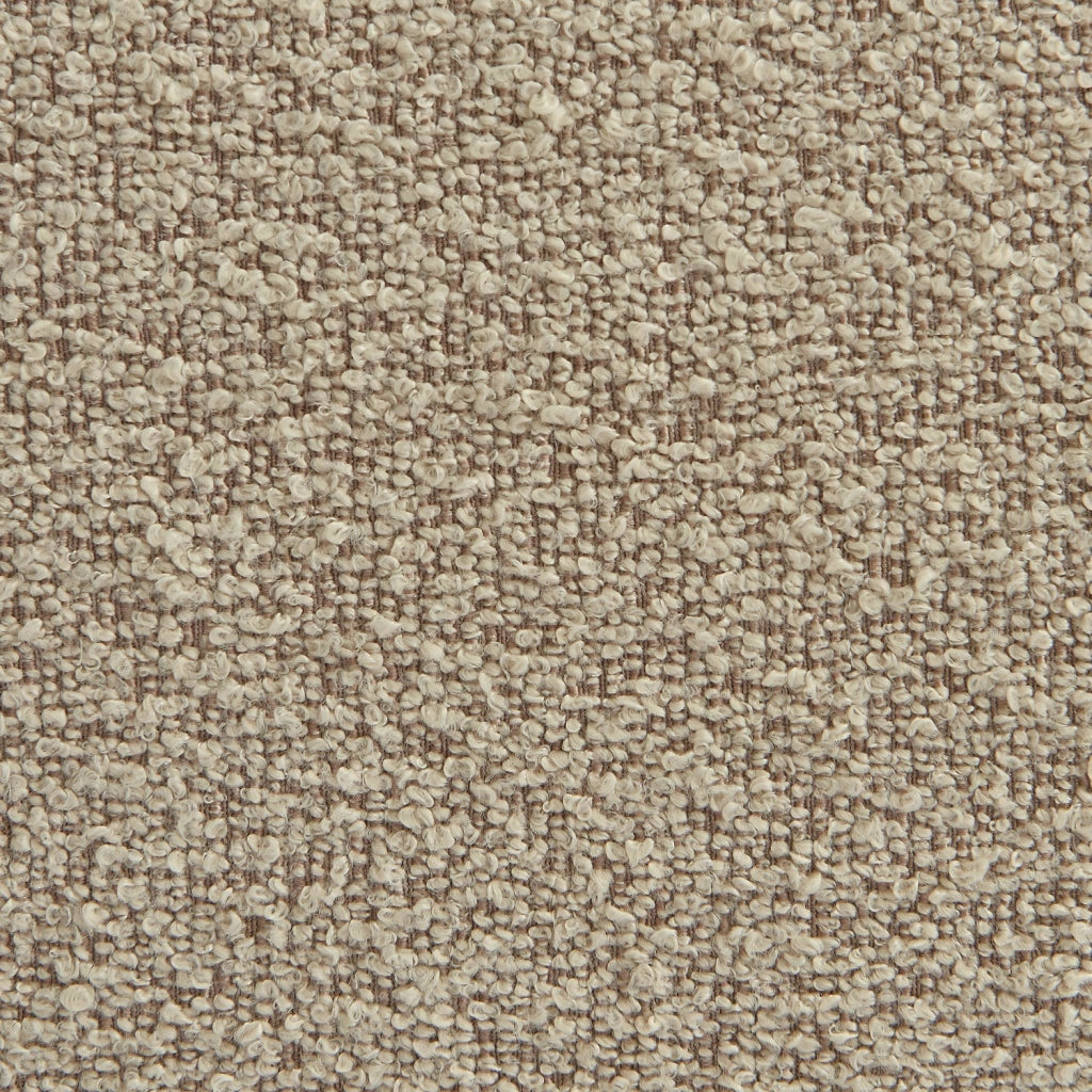 Poltrona con poggiapiedi in bouclé testurizzato, beige