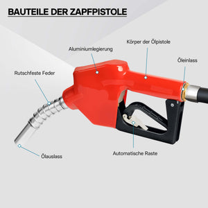 Pompa autoadescante per trasferimento diesel gasolio 12V/10W 40 l/min con pistola automatica
