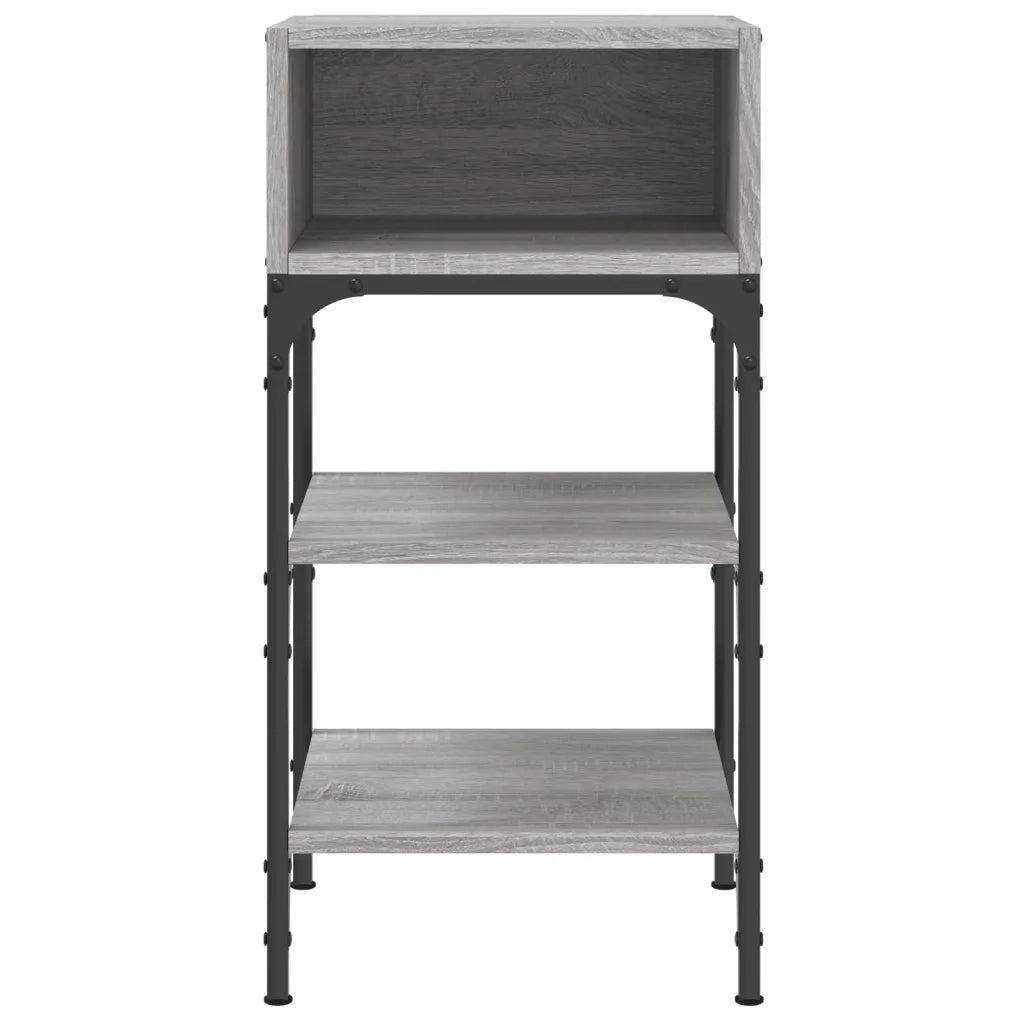 Comodini 2 pz-Set di 2 Tavolino da notte Grigio Sonoma 35x34,5x70 cm in Legno Multistrato