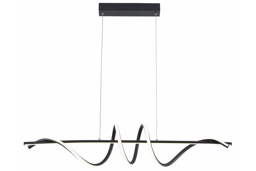 Lampada a sospensione Serpent LED 34W nera Reality