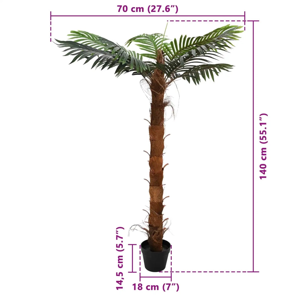 Albero di Cocuspalm Artificiale Verde 70 x 18 x 140 cm CFW7603075